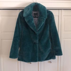 Banana Republic plush green coat